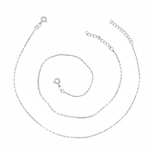 Silver Slender Snake Chain Anklet For Her
