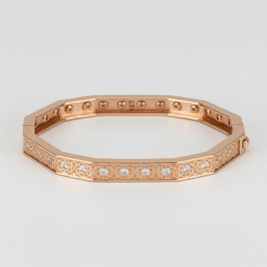 Rose Gold Octa Hand Bracelet For Her