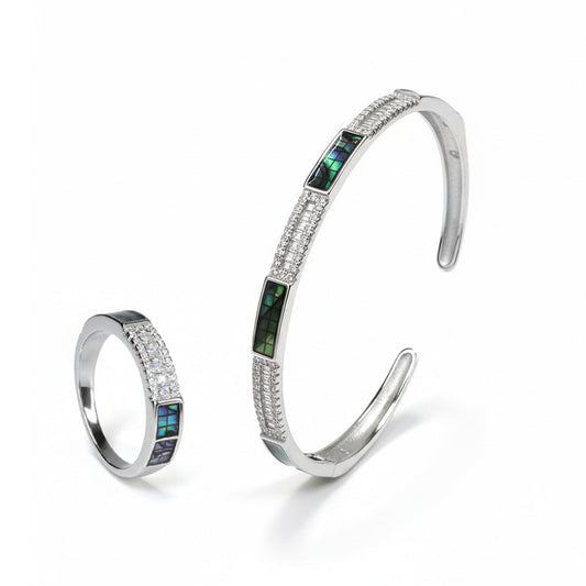 Silver Aurora Bracelet Set For Her