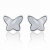 Silver Mother of Pearl Butterfly Studs