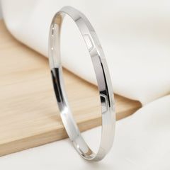 Silver Classic Mirror polish Mens Bracelet ( kada ) for him