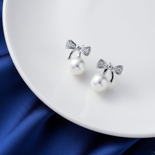 Silver Pookie Pearl Earrings