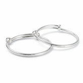 Silver Premium 999 "eat" Engraved Adjustable Baby Bracelet