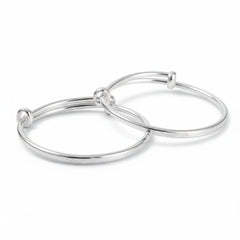 Silver Premium 999 "eat" Engraved Adjustable Baby Bracelet