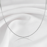 Silver Diamond Cut Cobra Chain For Her