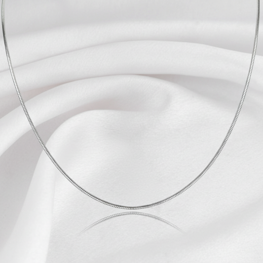 Silver Diamond Cut Cobra Chain For Her