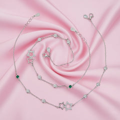 925 Sterling Silver Cosmic Celestial Star Anklet