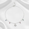 Silver Dainty Clover Charm Anklet