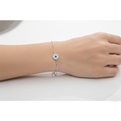 Silver Elegant Evil Eye Sterling Bracelet For Her