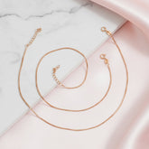 Rose gold premium box chain Anklet for her