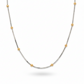 Silver Gold Beaded Box Chain For Her