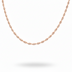 Rose Gold Twisted Curb Chain For Her