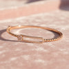 Rose Gold Starlight Aura Bangle Bracelet For her