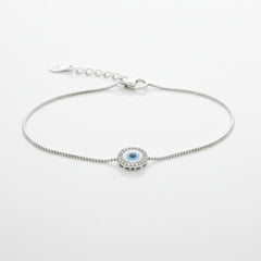 Silver Elegant Evil Eye Sterling Bracelet For Her