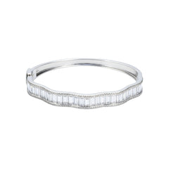 Silver The ethereal Waves Baguette Bracelet for her