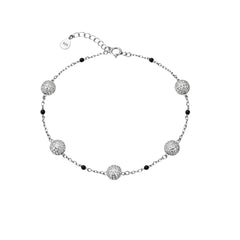 Silver Disco ball Chain Bracelet for her