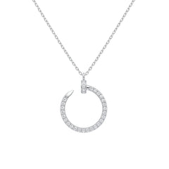 Silver Nail Hook Chain pendant For her