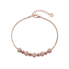 Rose gold Dazzling Beaded Bracelet with Disco balls