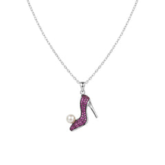 Silver High Heel Shoe Pendant For Her