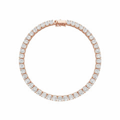Princess Cut Rose Gold Tennis Bracelet