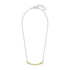 Necklace with a gold bar pendant on a white background