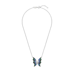 Silver Enchanted Butterfly Wing Necklace