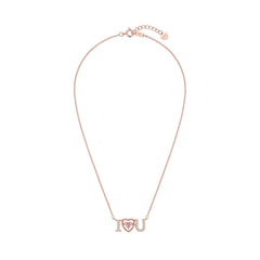 Rose Gold I love you Dancing Stone Pendant