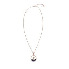 Rose Gold Coastal Whale Tail Pendant