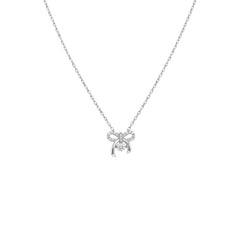 Silver Pookie Solitaire Zircon Chain Pendant