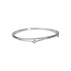 Silver Signature Halo Diamond Bracelet For Her