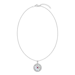 Silver Starburst Mother Of Pearl Pendant