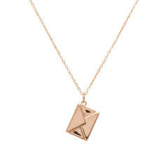 Rose gold secret message Envelope Locket pendant for Her