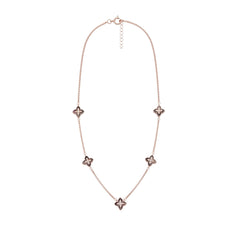 925 Silver Reversible Rose gold clover leaf necklace