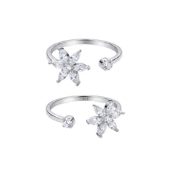 Silver Bloom 925 Silver Toe Ring