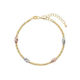 Gold Elegant Bracelet with Fusion of Colours