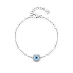 Silver Elegant Evil Eye Sterling Bracelet For Her