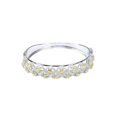 Silver Lattice Yellow Bracelet For Her
