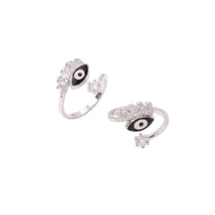 Silver CZ Eyelash Toe Ring For Her
