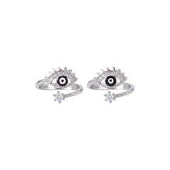 Silver Elegant Eyelashes Toe Ring For Her
