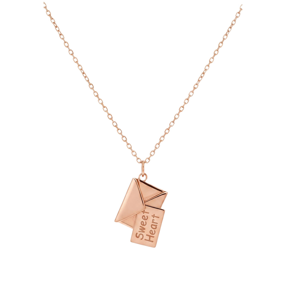 Rose Gold pendant with secret message 925 silver pendant for women