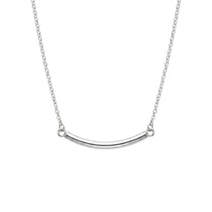 Silver Curved Bar Pendant