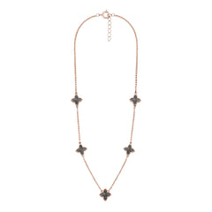 925 Silver Reversible Rose gold clover leaf necklace