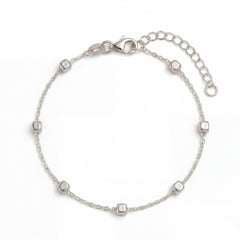 Silver Delicate Solo Hand Bracelet