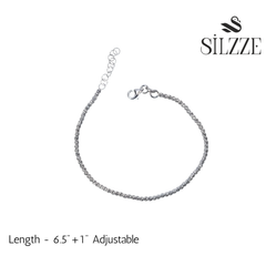 Silver Glitter Hand Bracelet