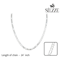 Silver Classic Figaro Chain For Him