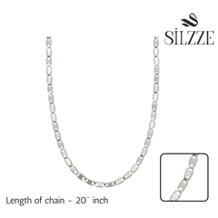 Silver Flat Jazzy Chain For Him