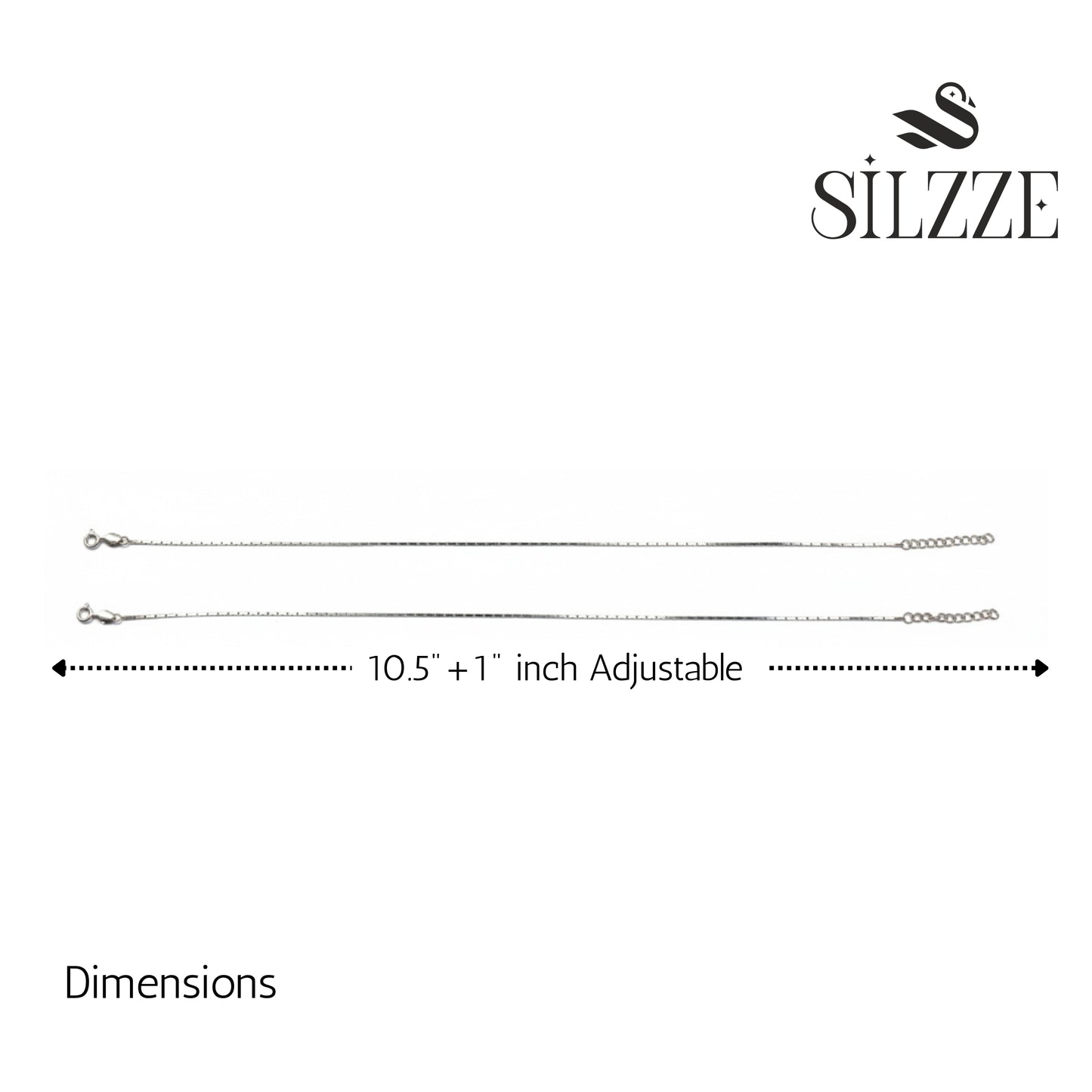 Silver Slender Snake Chain Anklet For Her