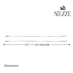 Silver Slender Snake Chain Anklet For Her