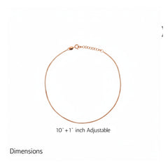 Rose gold premium box chain Anklet for her