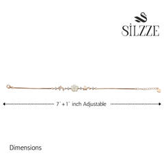 Rose gold Mother of Pearl Butterfly chain bracelet